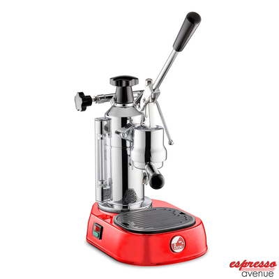 La Pavoni Europiccola Chrome with Red Base ERO11